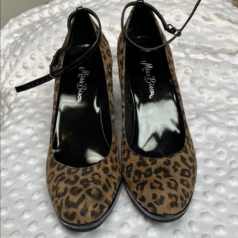 Mia Brown Leopard Print Heels